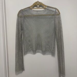 Zara Metallic Bead Top